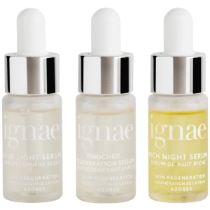 Ignae Serum Discovery Kit: Powered by our EPC Factor, Ignae’s serums were formatted to be used individually but combined together in this potent trio of serums work synergistically to rapidly repair, hydrate & regenerate.